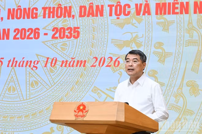 Thủ tướng Chính phủ Lê Minh Hưng phát biểu ý kiến kết luận hội nghị. (Ảnh: TRẦN HẢI)