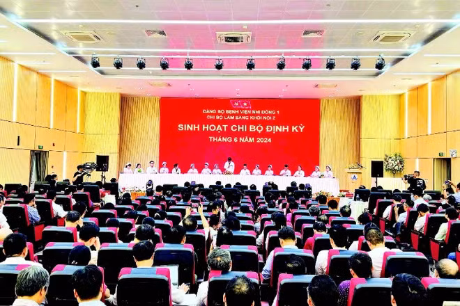 Chi bộ Lâm sàng khối nội 2, Đảng bộ Bệnh viện Nhi đồng 1 tổ chức sinh hoạt định kỳ.