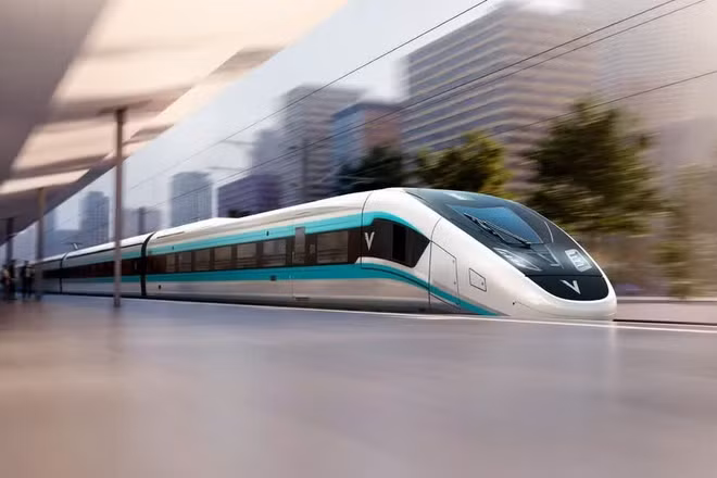 Hình ảnh minh họa thiết kế tàu tốc độ cao của VinSpeed. (Ảnh: Siemens)