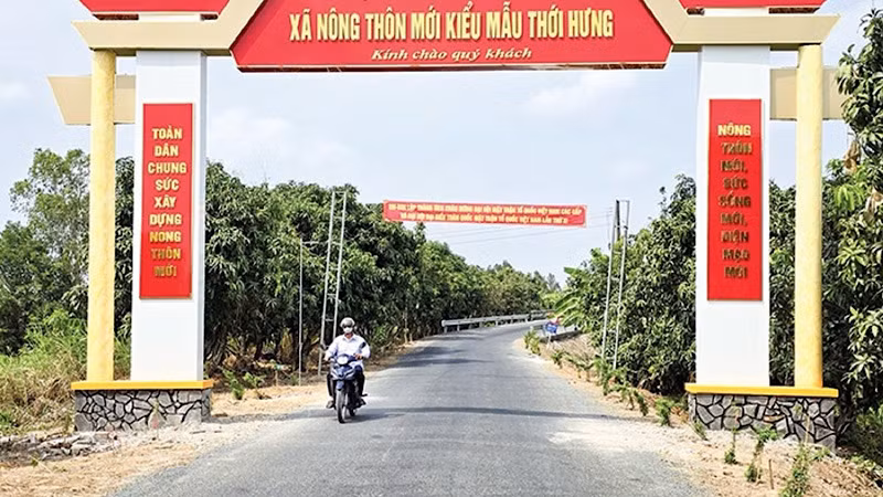 Xã nông thôn mới kiểu mẫu Thới Hưng, thành phố Cần Thơ.