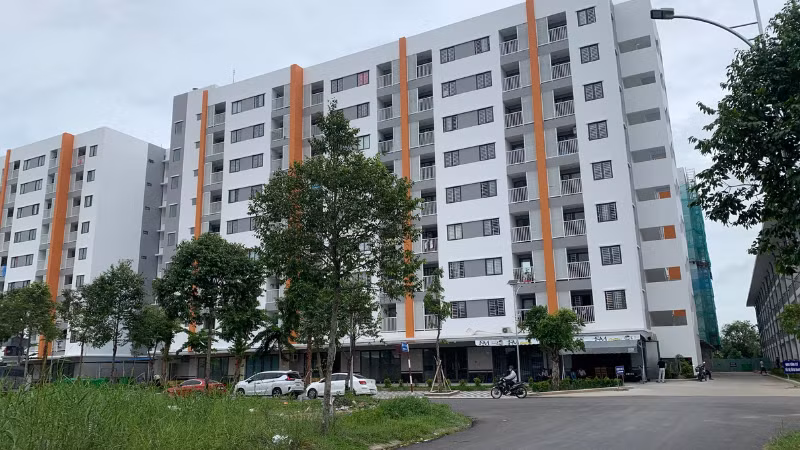 Khu nhà ở xã hội trong Khu dân cư Hồng Loan 5C vừa hoàn thành.