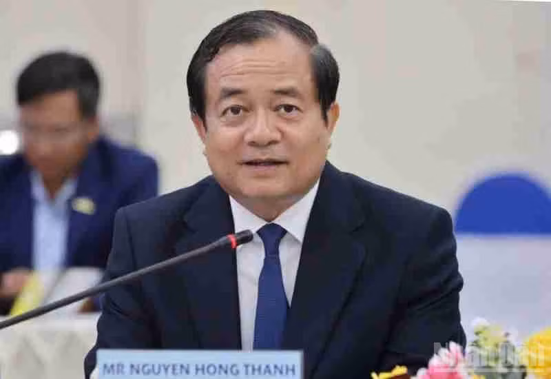 Phó Chủ tịch Ủy ban nhân tỉnh Tây Ninh Nguyễn Hồng Thanh phát biểu.