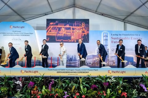 Lễ khởi công nhà máy điện khí. Ảnh: PacificLight Power.