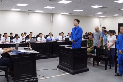Một phiên xử tại Tòa án nhân dân Thành phố Hà Nội. (Ảnh: MH)