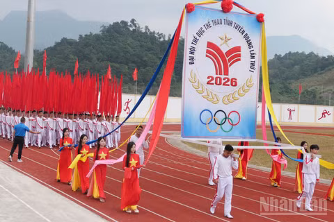 Tỉnh Tuyên Quang tổ chức khai mạc Đại hội Thể dục thể thao lần thứ I, năm 2026. (Ảnh: KHÁNH TOÀN)
