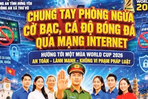 Công an các địa phương tăng cường tuyên truyền phòng chống cá độ bóng đá. (Ảnh: nhandan.vn)