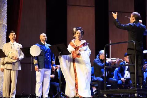 Nghệ sĩ Ưu tú Phạm Khánh Ngọc trong vai diễn Cio-Cio-San của vở opera "Madama Butterfly" (Ảnh: HBSO)