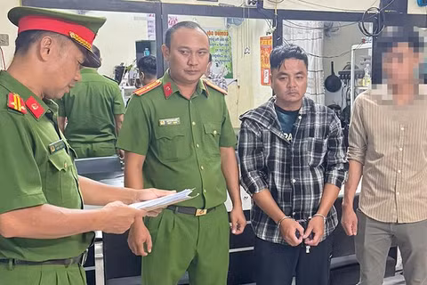 Cơ quan Cảnh sát điều tra tiến hành các quyết định tố tụng đối với Võ Tuấn Thành. (Ảnh: Công an cung cấp)