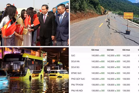 Tin nổi bật ngày 11/10: Chủ tịch Quốc hội Trần Thanh Mẫn bắt đầu thăm chính thức Trung Quốc; Vàng miếng, vàng nhẫn đồng loạt tăng mạnh trở lại