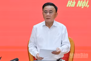 Đồng chí Trần Cẩm Tú, Ủy viên Bộ Chính trị, Thường trực Ban Bí thư. (Ảnh: THỦY NGUYÊN)