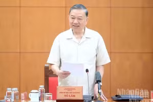 Tổng Bí thư, Chủ tịch nước Tô Lâm phát biểu tại cuộc làm việc. (Ảnh: ĐĂNG KHOA)
