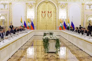 Toàn cảnh cuộc hội đàm. (Ảnh: Điện Kremlin)