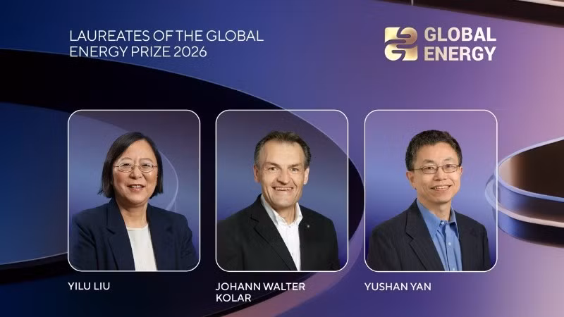 Những chủ nhân của giải thưởng Năng lượng toàn cầu 2026.