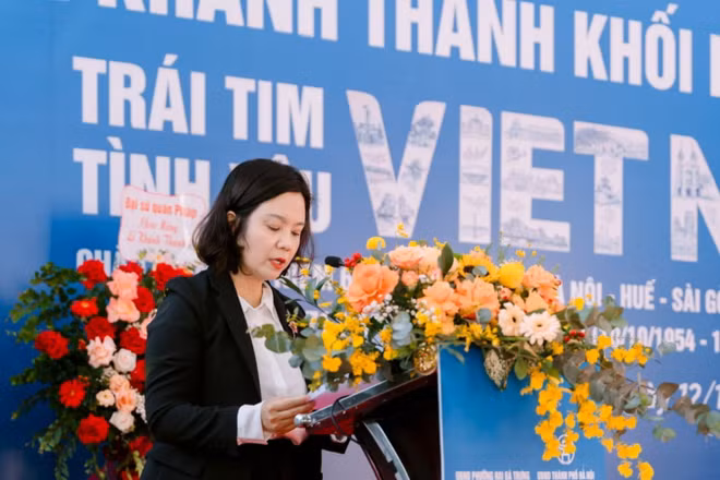 Phó Giám đốc Sở Văn hóa và Thể thao Hà Nội Lê Thị Ánh Mai phát biểu tại sự kiện.