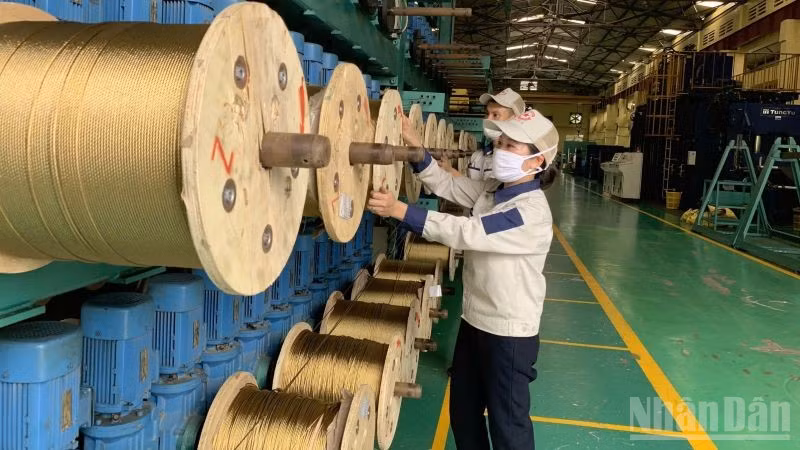 Sản xuất công nghiệp xuất hiện nhiều điểm sáng rõ nét. (Ảnh: HNV)