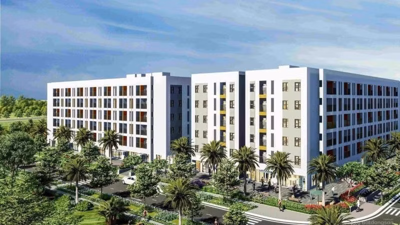 Mô hình dự án nhà ở xã hội Long Trường, tại Thành phố Hồ Chí Minh, đang được đẩy nhanh tiến độ triển khai. (Ảnh: CTV)