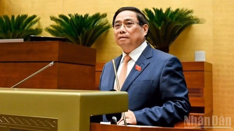 Thủ tướng Chính phủ Phạm Minh Chính, Trưởng ban Chỉ đạo quốc gia về tài chính toàn diện. (Ảnh: THUỶ NGUYÊN)