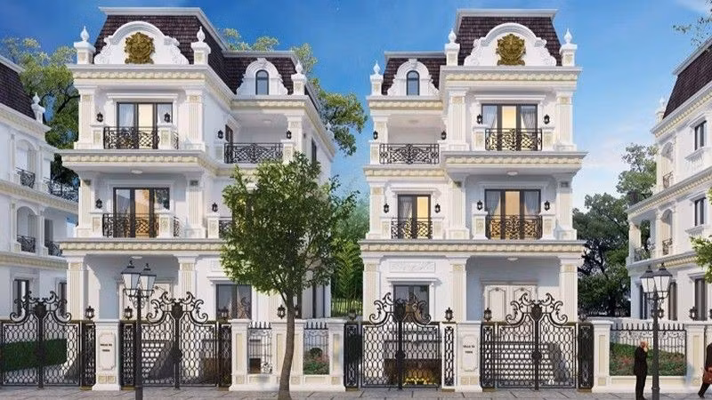 Phác thảo thiết kế khu biệt thự, liền kề trong các khu đô thị lớn. (Ảnh: PV)