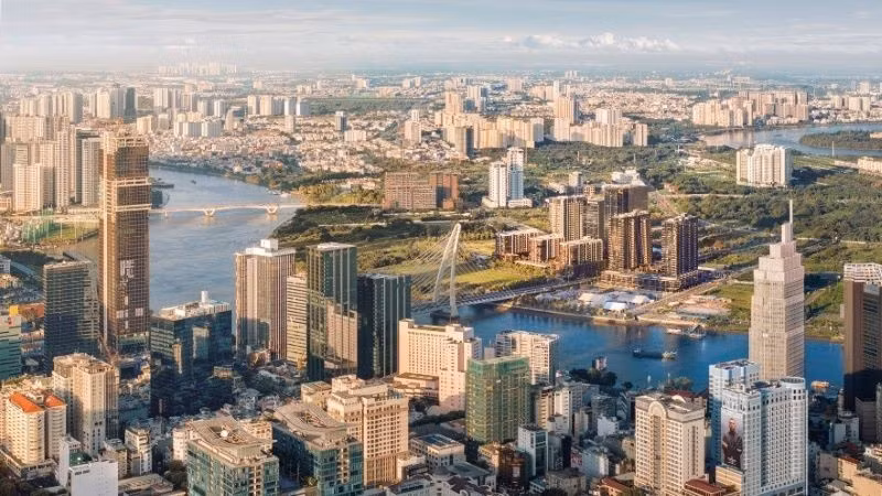 Khu vực Thủ Thiêm - khu đông, Thành phố Hồ Chí Minh được nhận xét là nơi quy tụ hạ tầng giao thông chiến lược và mô hình đô thị phức hợp trên bản đồ quy hoạch. (Ảnh: Savills Việt Nam)