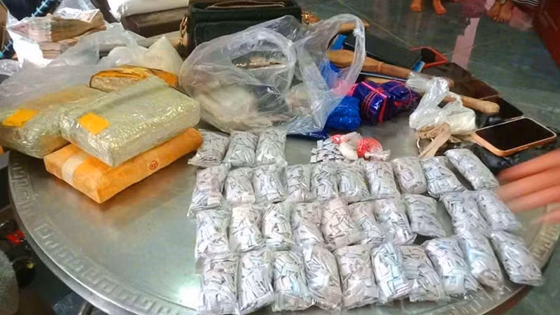 Ma túy tang vật các vụ án.