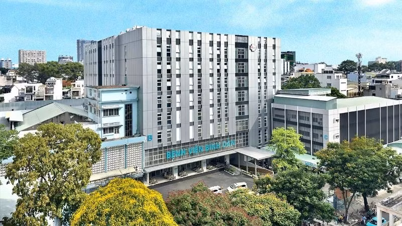 Trụ sở Bệnh viện Bình Dân ở phường Bàn Cờ, Thành phố Hồ Chí Minh. 