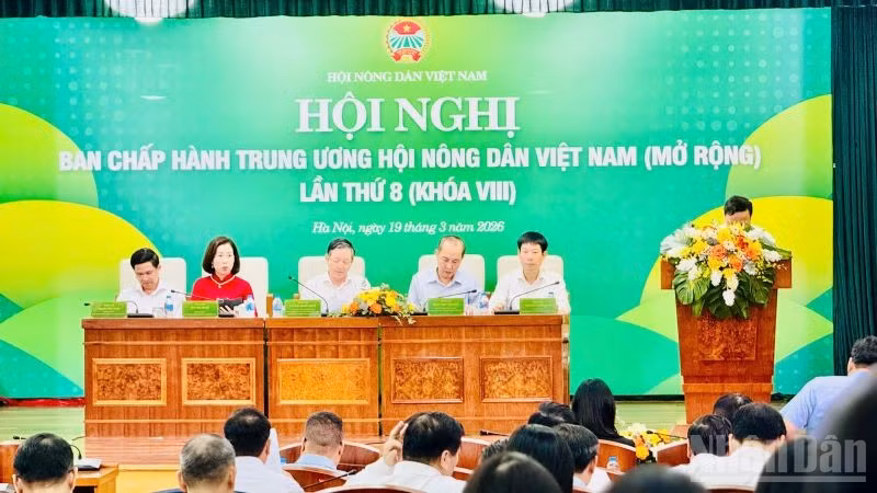 Hội nghị lần thứ 8 Ban Chấp hành Trung ương Hội Nông dân Việt Nam khóa VIII mở rộng. (Ảnh: HNV)