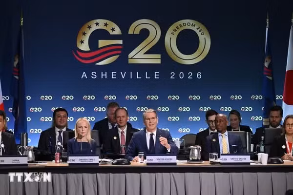 Hội nghị Bộ trưởng Tài chính và Thống đốc Ngân hàng Trung ương G20 ở Asheville, bang North Carolina, Mỹ ngày 1/9/2026. (Ảnh: TTXVN)