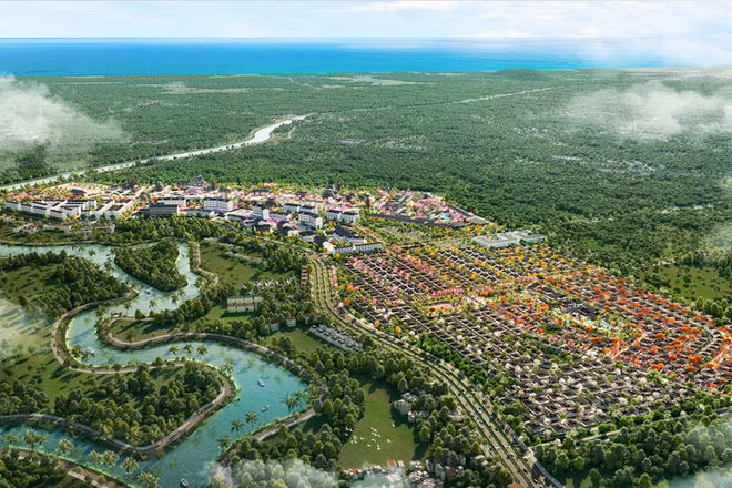 Phân khu Koto sở hữu vị trí đắc địa bậc nhất trong quần thể Sun Beauty Onsen. (Ảnh phối cảnh minh họa)