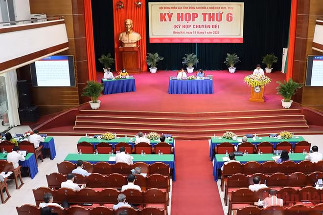 Quang cảnh kỳ họp chuyên đề Hội đồng nhân dân tỉnh Đồng Nai.