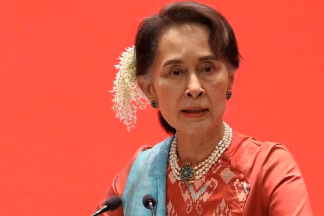 Bà Aung San Suu Kyi, khi giữ chức Cố vấn nhà nước Myanmar, dự 1 hội nghị ở Naypyitaw, Myanmar, ngày 28/1/2019. (Ảnh: Reuters)