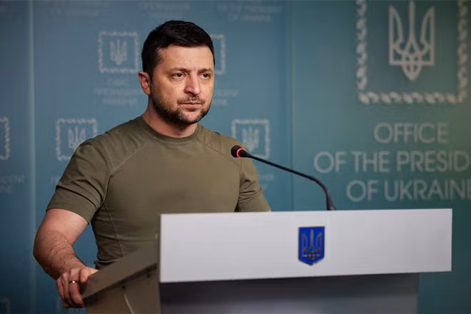 Tổng thống Ukraine Volodymyr Zelensky. (Ảnh: Reuters)
