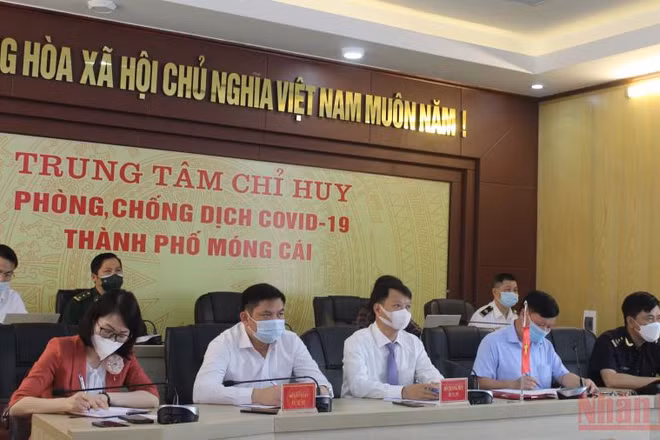 Lãnh đạo Thành phố Móng Cái (Quảng Ninh) Hội đàm trực tuyến với Thành phố Đông Hưng (Trung Quốc).