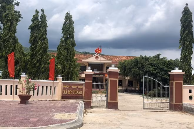 Trụ sở UBND xã Mỹ Thành, huyện Phù Mỹ, nơi ông Hợp đang giữ chức Chủ tịch.