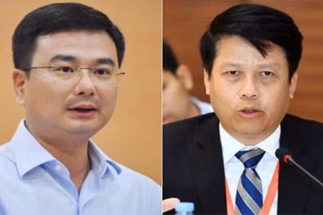 Ông Phạm Thanh Hà (bên trái) và ông Phạm Tiến Dũng (bên phải).