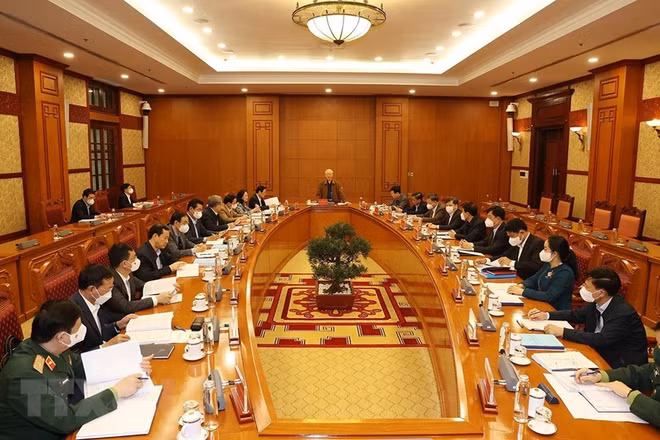 Tổng Bí thư Nguyễn Phú Trọng chủ trì họp Thường trực Ban Chỉ đạo Trung ương về phòng, chống tham nhũng, tiêu cực. 