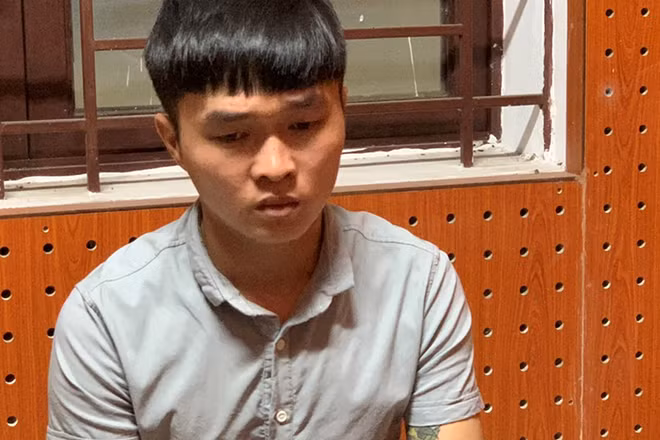 Nghi phạm Trần Công Đức bị bắt giữ.