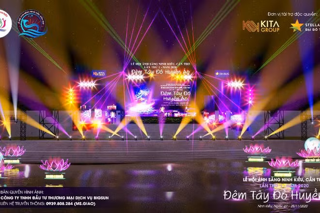 Mô hình Lễ hội ánh sáng lần đầu tiên tổ chức tại ĐBSCL. (Ảnh: Ban tổ chức cung cấp) 