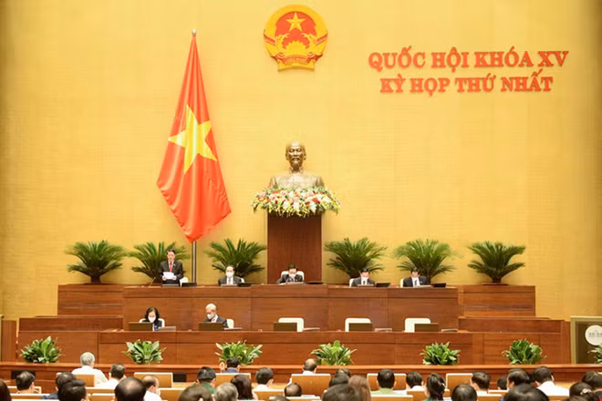 Quang cảnh phiên làm việc chiều ngày 27/7 của Quốc hội.