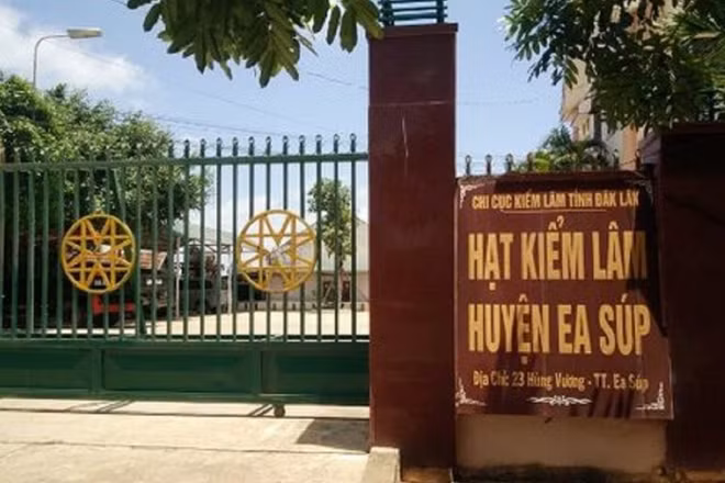 Trụ sở Hạt Kiểm lâm huyện Ea Súp, nơi đồng chí Hoàng Danh Văn công tác.