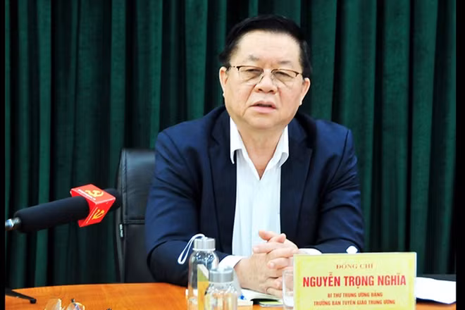 Đồng chí Nguyễn Trọng Nghĩa, Bí thư Trung ương Đảng, Trưởng Ban Tuyên giáo Trung ương. Ảnh: dangcongsan.vn