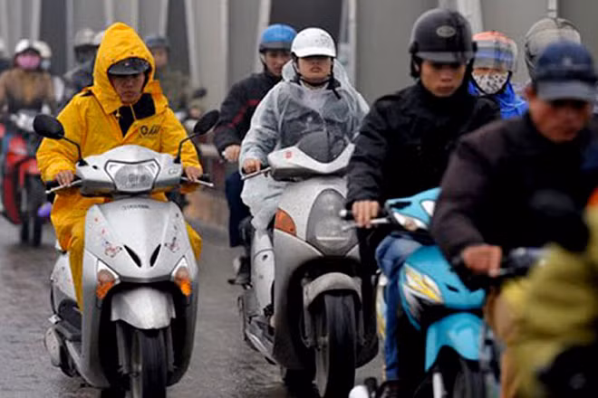 Khu vực Hà Nội đêm nay và ngày 28-1, có mưa, trời chuyển rét. (Ảnh minh họa)
