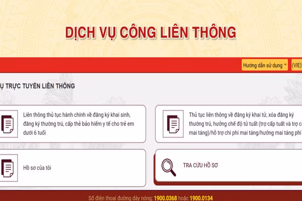 Thủ tục liên thông điện tử về đăng ký khai sinh, đăng ký thường trú, cấp thẻ bảo hiểm y tế, cấp thẻ căn cước cho trẻ em dưới 6 tuổi; đăng ký khai tử, xóa đăng ký thường trú, giải quyết mai táng phí, tử tuất trên Cổng Dịch vụ công quốc gia. (Ảnh: nhandan.vn)
