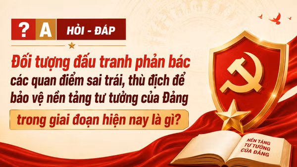 [Hỏi-đáp] Đối tượng đấu tranh phản bác các quan điểm sai trái, thù địch để bảo vệ nền tảng tư tưởng của Đảng trong giai đoạn hiện nay là gì?