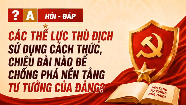 [Hỏi-đáp] Các thế lực thù địch sử dụng cách thức, chiêu bài nào để chống phá nền tảng tư tưởng của Đảng?