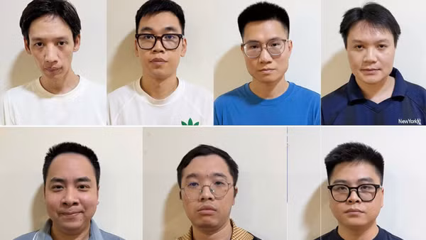 Các bị can trong vụ án. (Ảnh: Bộ Công an)