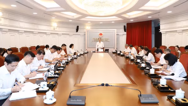 Quang cảnh cuộc họp. (Ảnh: M.ĐỈNH)