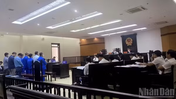 Quang cảnh phiên phúc thẩm. (Ảnh: HN)