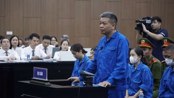 Bị cáo Tống Hải Nam tại phiên tòa. (Ảnh: PHÙNG ANH)