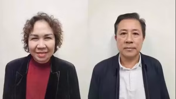 Bị cáo Chu Thị Thành (trái) và Mai Anh Tuyên. (Ảnh: BỘ CÔNG AN)
