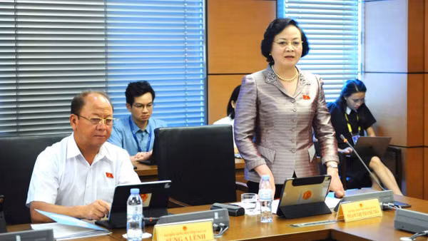 Phó Thủ tướng Phạm Thị Thanh Trà phát biểu trong phiên thảo luận tại tổ về tình hình kinh tế-xã hội tại Kỳ họp thứ Hai, Quốc hội khóa XVI. Ảnh: Phạm Thắng